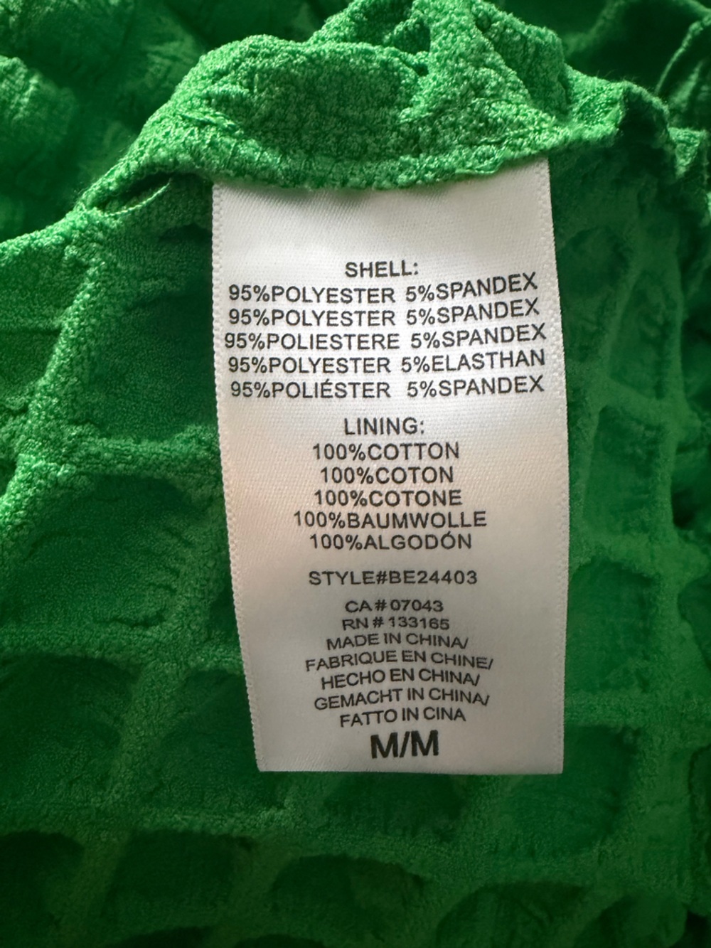 Eri + Ali Textured Puff Sleeve Top in Bright Green - Picture 6 of 6